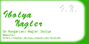 ibolya nagler business card